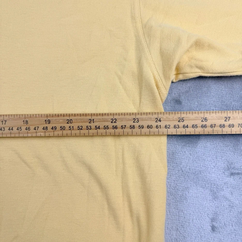 Columbia Men's XL Yellow Short Sleeve Pique Polo Shirt Cotton Casual Outdoors